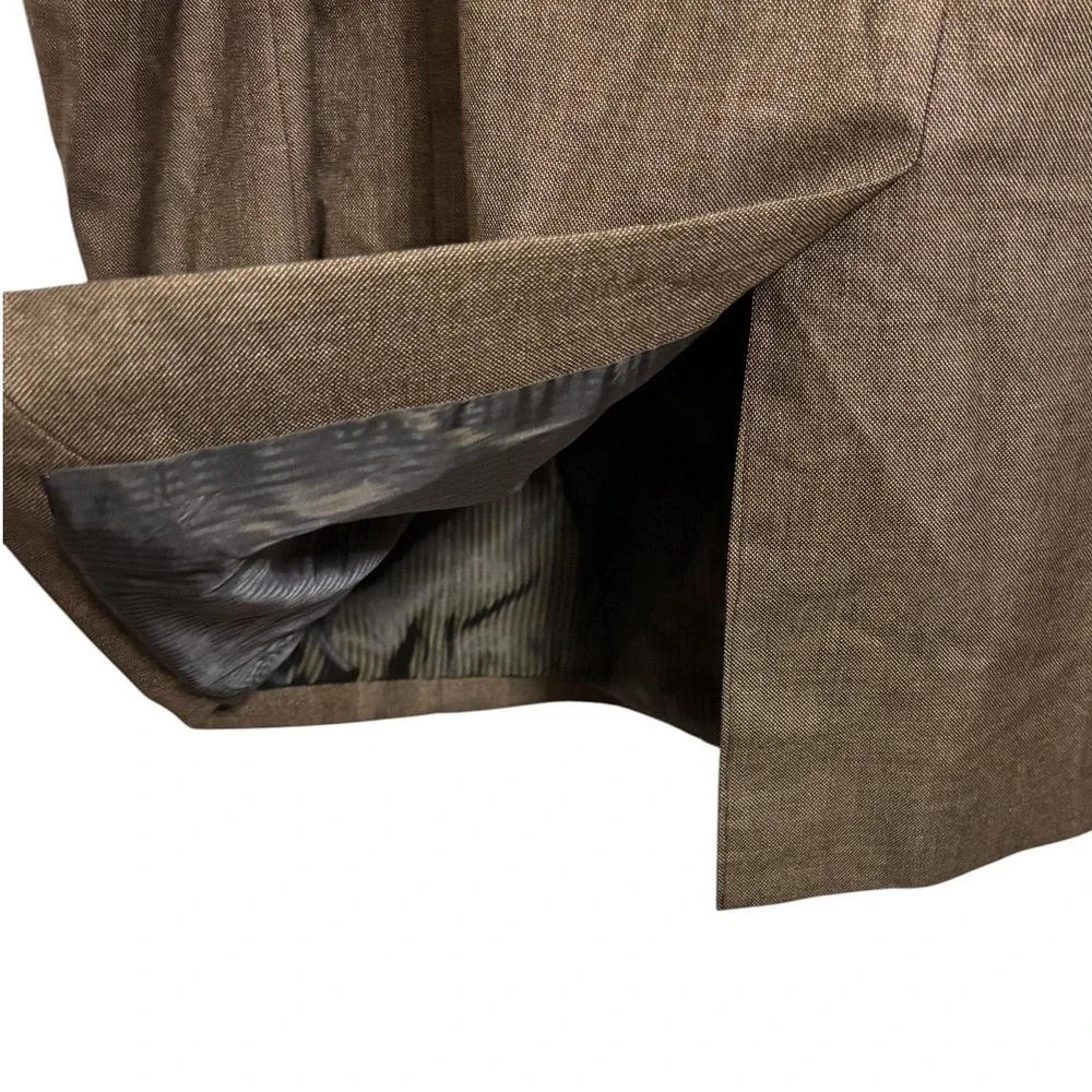 Turnbury Sport Coat Brown Silk Wool Blend Two Button Classic Academic Career 46R